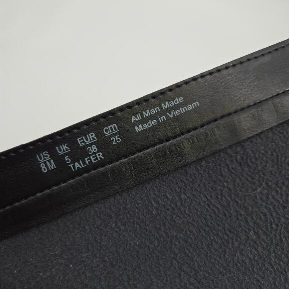 Franco Sarto 8 Talfer Boot Black Croc Tall High Knee Height Block Heel - Picture 11 of 11